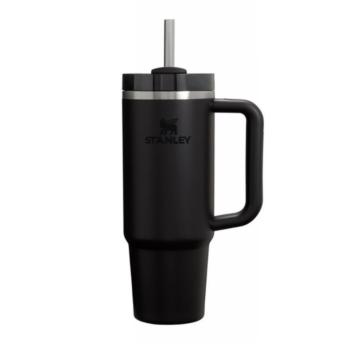 Термокружка Stanley Quencher H2,0 0,88 л с трубочкой, чёрная (10-11912-080)
